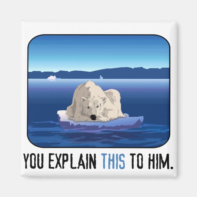 Arktisk Polar Bear Magnet (Framsidan)