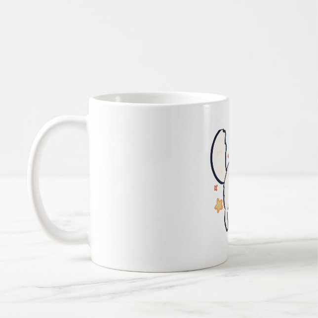 Arktisk räv Delight � Cute Animal Art Kaffemugg (Vänster)