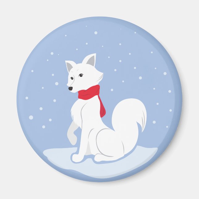 Arktisk räv magnet (Framsidan)