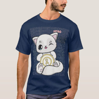Arktisk räv med Kawaii-band för barncancer T Shirt