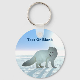 Arktisk räv nyckelring