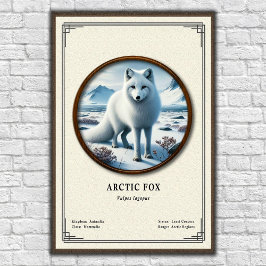 Arktisk Räv Zoologi Serie Poster
