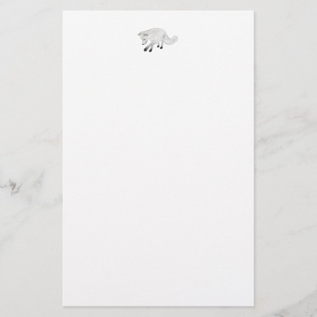 Arktisk rävjakt brevpapper (Framsida)