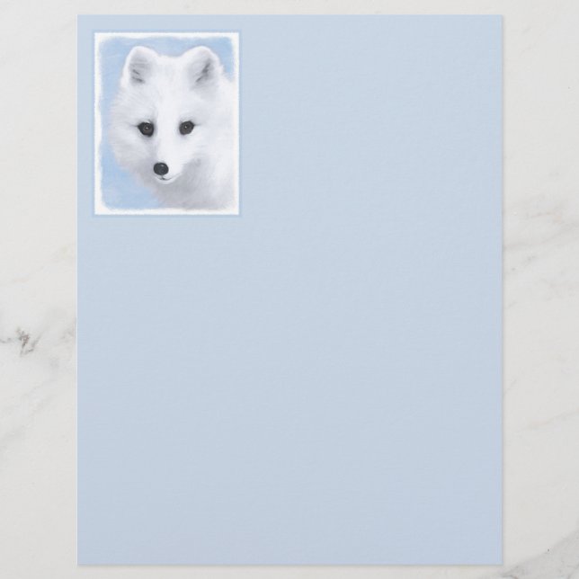 Arktisk rävmålning - Original Wildlife Art (Framsida)