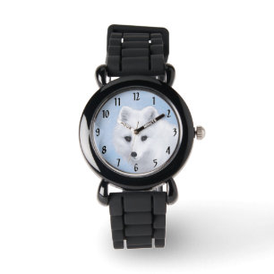 Arktisk rävmålning - Original Wildlife Art Armbandsur