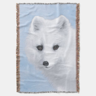 Arktisk rävmålning - Original Wildlife Art Filt