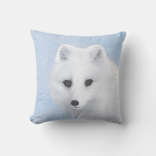 Arktisk rävmålning - Original Wildlife Art Kudde