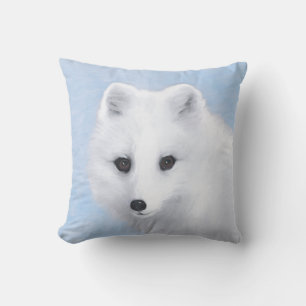 Arktisk rävmålning - Original Wildlife Art Kudde