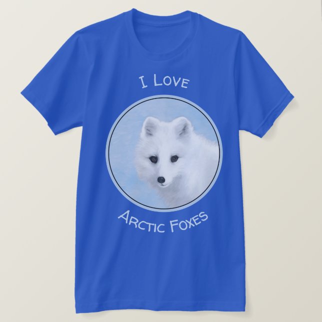 Arktisk rävmålning - Original Wildlife Art T Shirt (Design framsida)
