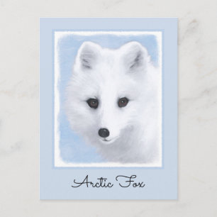 Arktisk rävmålning - Original Wildlife Art Vykort