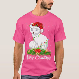Arktisk räx Älskare Matching Santa Hat Arktiska rä T Shirt