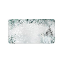 Arktisk räx Snowy Winter Woodland Adress