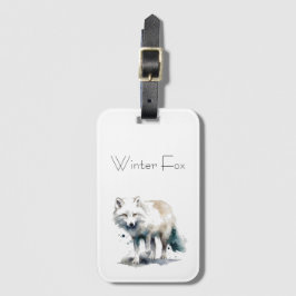 Arktisk skönhet: anpassningsbarna Winter Fox Bagagebricka