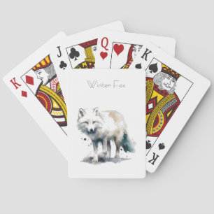 Arktisk skönhet: anpassningsbarna Winter Fox Casinokort