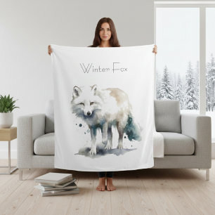 Arktisk skönhet: anpassningsbarna Winter Fox Fleecefilt