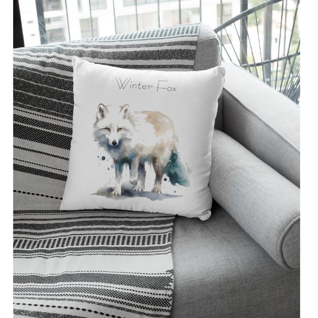 Arktisk skönhet: anpassningsbarna Winter Fox Kudde (Skapare uppladdad)