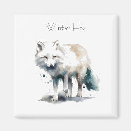Arktisk skönhet: anpassningsbarna Winter Fox Magnet