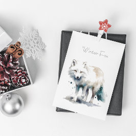 Arktisk skönhet: anpassningsbarna Winter Fox Vykort