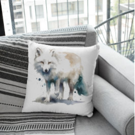 Arktisk skönhet: Vinter Fox Kudde
