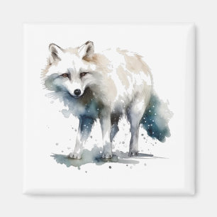 Arktisk skönhet: Vinter Fox Magnet