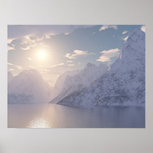 Arktisk solnedgång poster