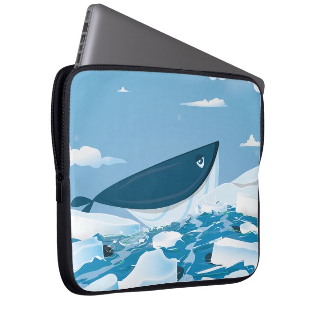 Arktisk val laptop sleeve (Framsidan Höger)