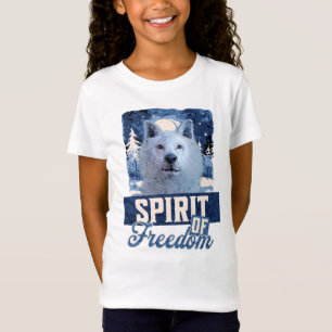 Arktisk Varg Anden av Frihet Vilda Djur Design T Shirt