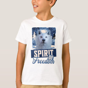 Arktisk Varg Andens Frihet Vilda Design T Shirt