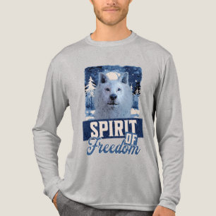 Arktisk Varg Andens Frihet Vilda Design T Shirt