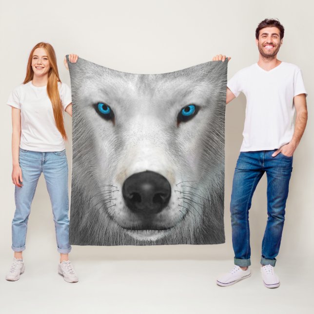 Arktisk Varg Fleecefilt (På plats)