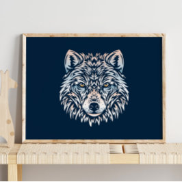 Arktisk Varg | Varg Vintervägg Skriv ut Poster