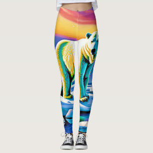 Arktisk Vild Snowy Polar Bear Leggings