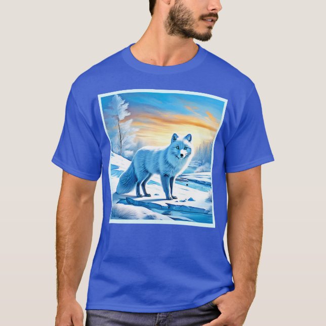 Arktisk vinter Fox Snö T Shirt (Framsida)