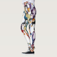 Arktiska Aura: Penguin Design Watercolor Leggings