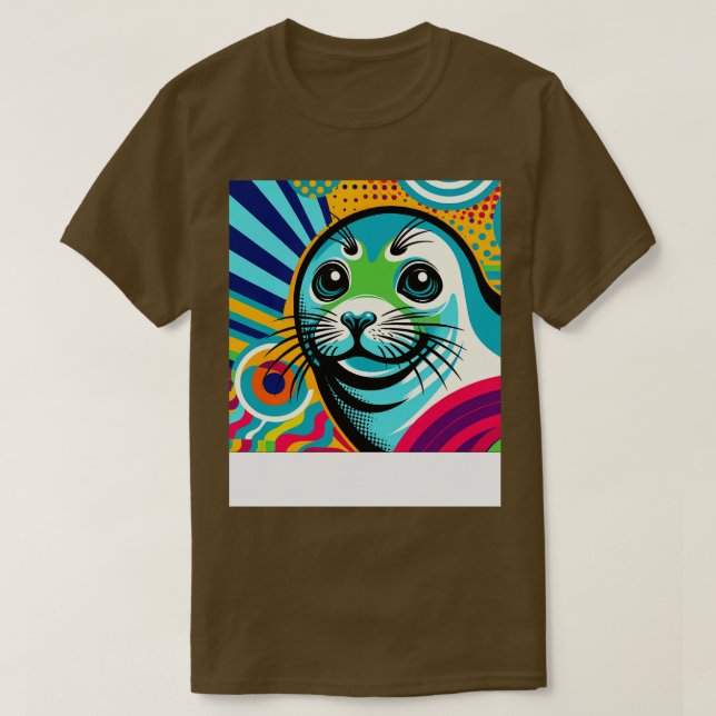 Arktiska Aura Weddell Seal Art Polar Elegance T Shirt (Design framsida)