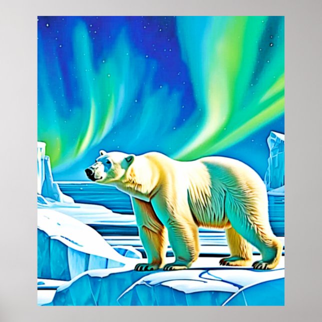Arktiska björnen norra Ljus Poster (Framsidan)