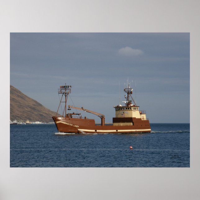 Arktiska Dam, Crab Boat in Dutch Harbor, AK Poster (Framsidan)