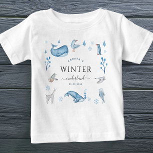 Arktiska djur blåvinter Onederland 1:a födelsedag T Shirt