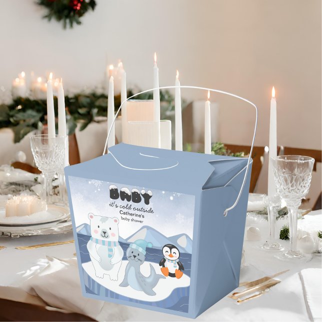 Arktiska djur Vinter Wonderland Baby Shower Presentaskar (Skapare uppladdad)