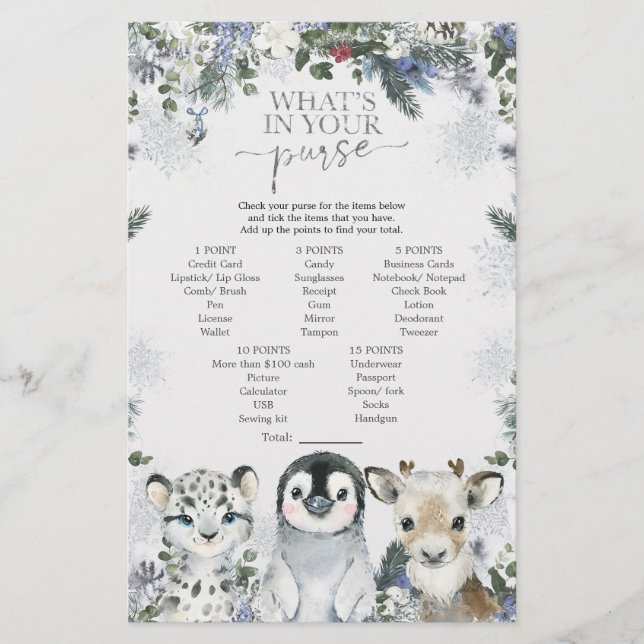 Arktiska djurvinter-land Shower Purwer (Framsida)