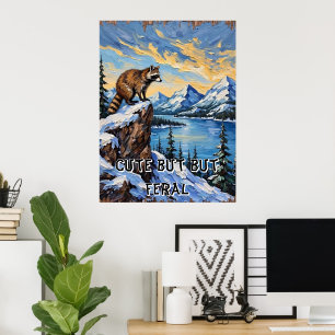 Arktiska Gaze: Rasionen över isbunden Sjö Poster