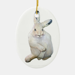 Arktiska Hare Julgransprydnad Keramik