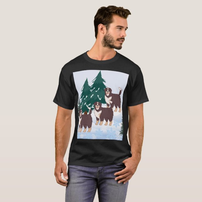 Arktiska Husky, brunska Alaska Malamute Tee för ho (Hel framsida)