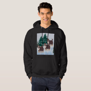 Arktiska Husky, brunska Alaska Malamute Tee för ho Hoodie