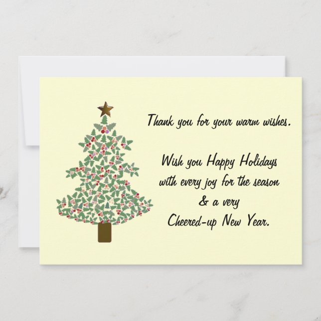 Arktiska Julgran Tack Kort (Framsida)