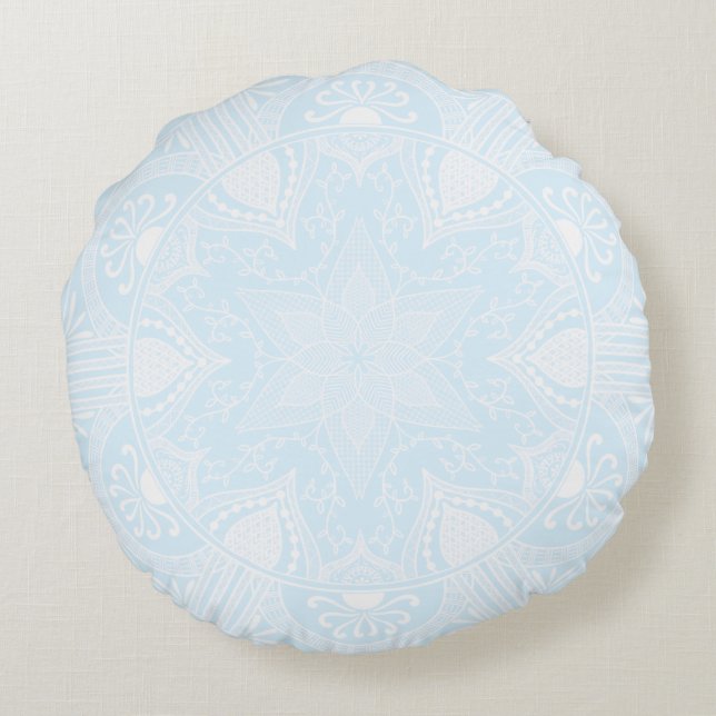 Arktiska Mandala Rund Kudde (Baksidan)