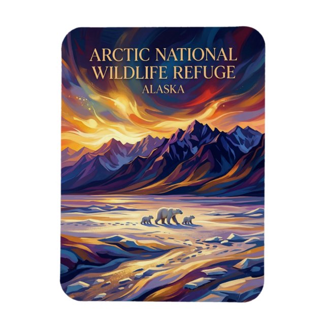 Arktiska nationalvildreservatet USA Magnet (Vertikal)