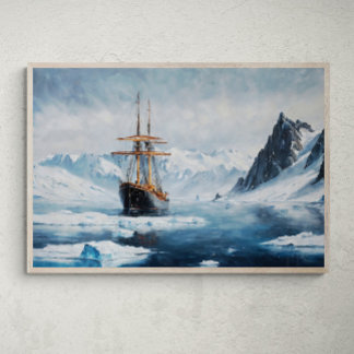 Arktiska Odyssey: Navigera i iset Vatten Poster