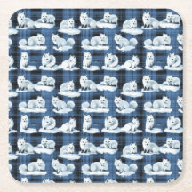 Arktiska rävar Vinterjul Tartan Play Mönster