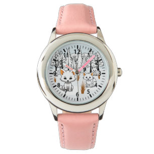 Arktiska rävar - vinterlandskap armbandsur